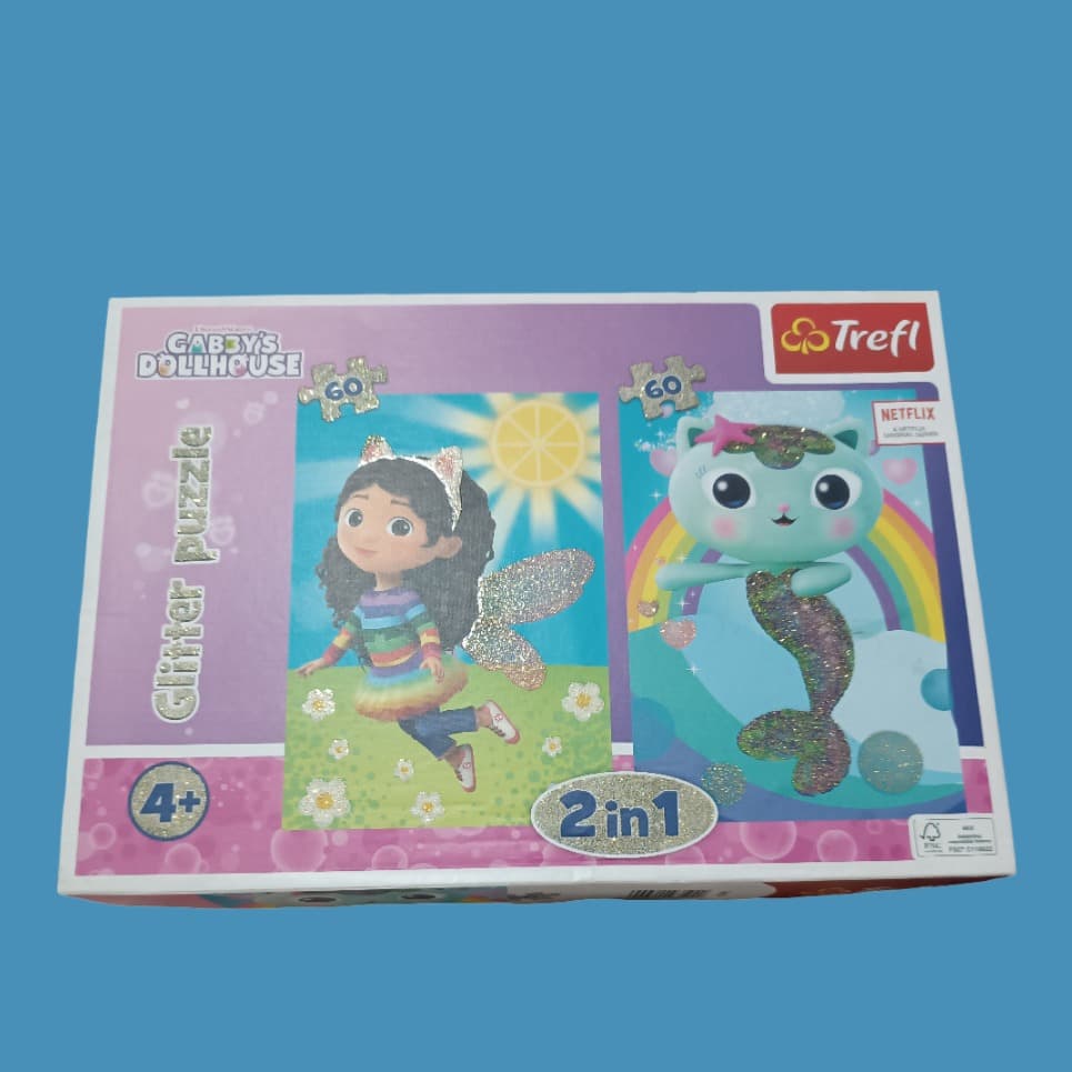 Set di 4 puzzle 4+. Puzzle glitter 2 in 1 - 3