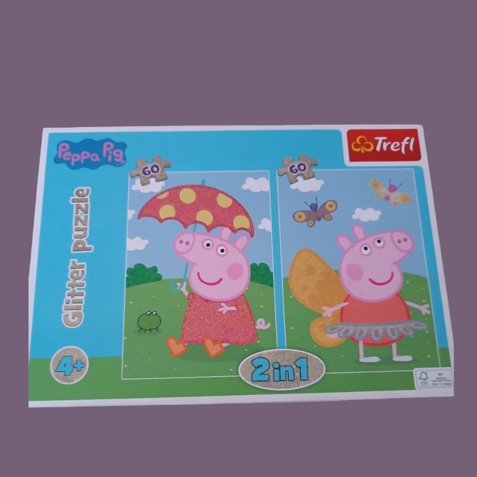 Set di 4 puzzle 4+. Puzzle glitter 2 in 1 - 2