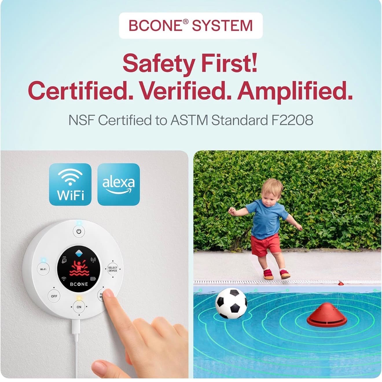 Sistema di allarme per piscina Bluetooth LifeBuoy BCone