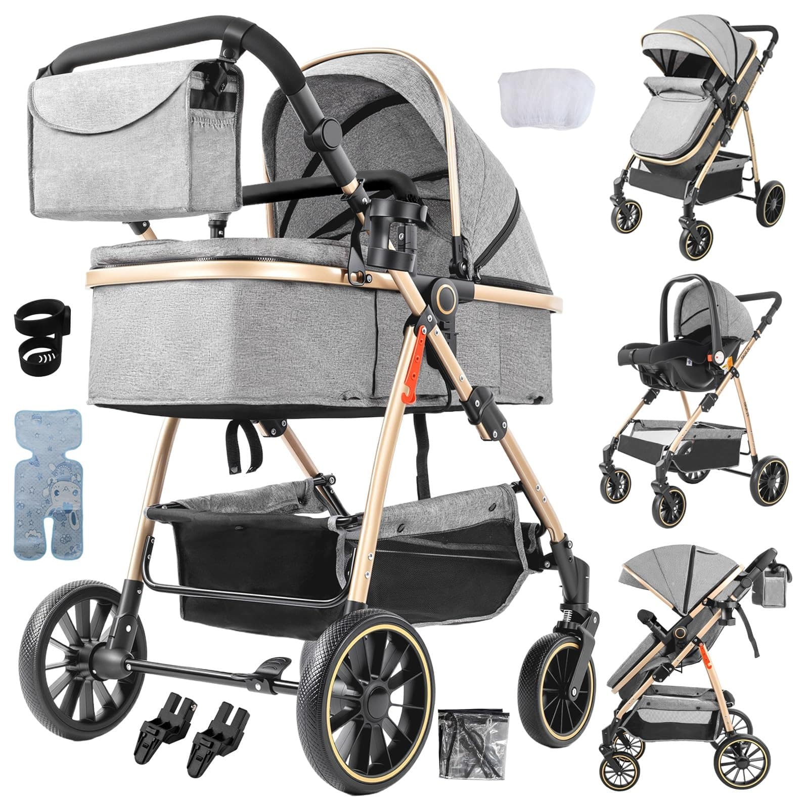 Kinderwagen mit 3 Positionen