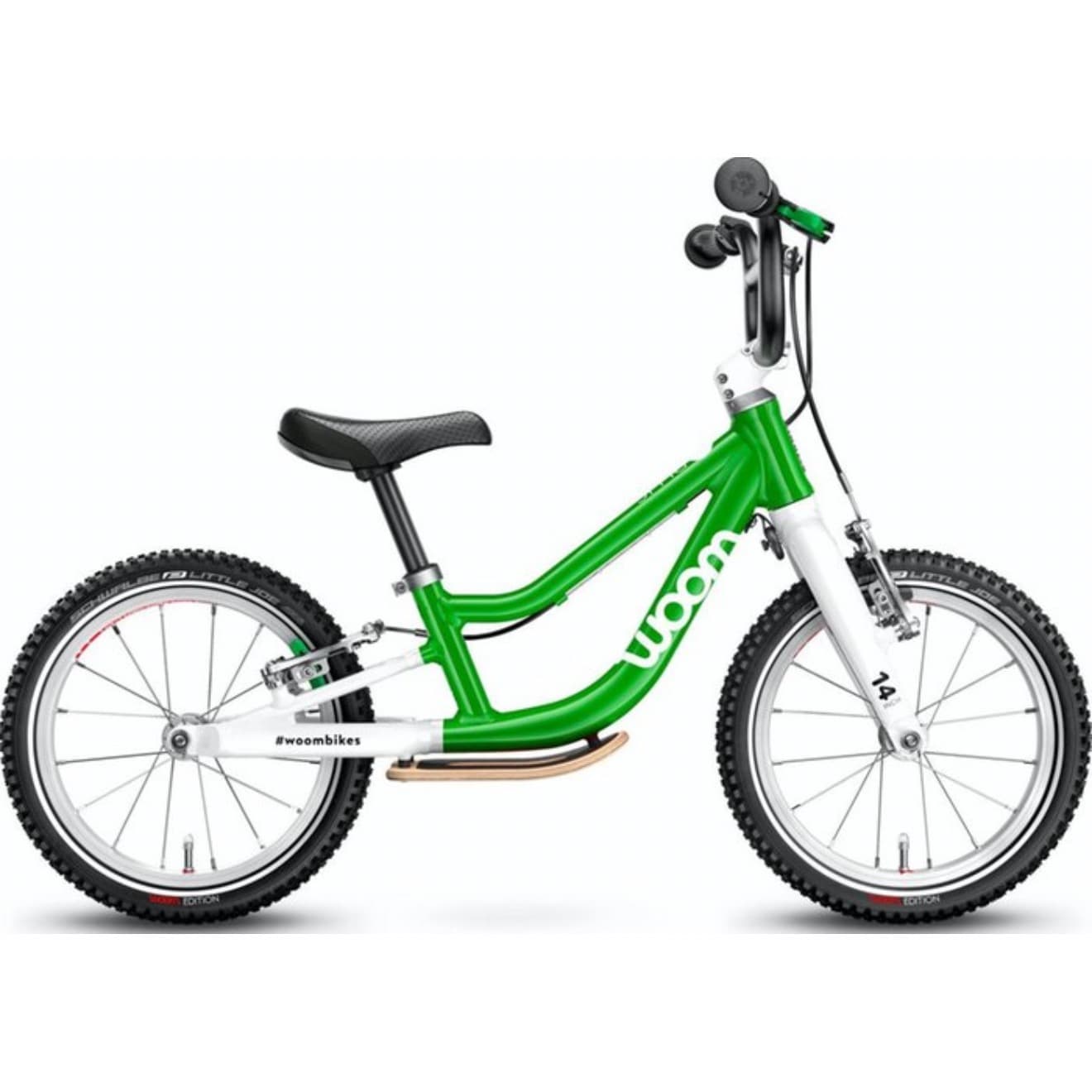 Balance bike woom 1 PLUS 14 pollici — verde