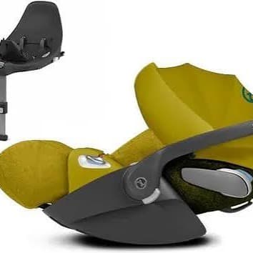 Cybex Cloud Z i-Size — Giallo senape | Con base Isofix e adattatori per passeggino YOYO