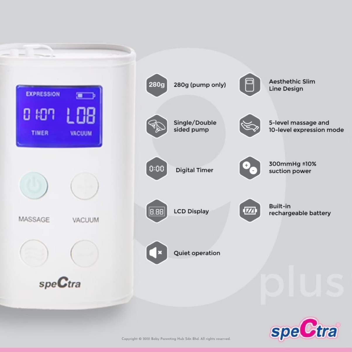 🤱 Tiralatte elettrico doppio portatile Spectra S9+ - 2