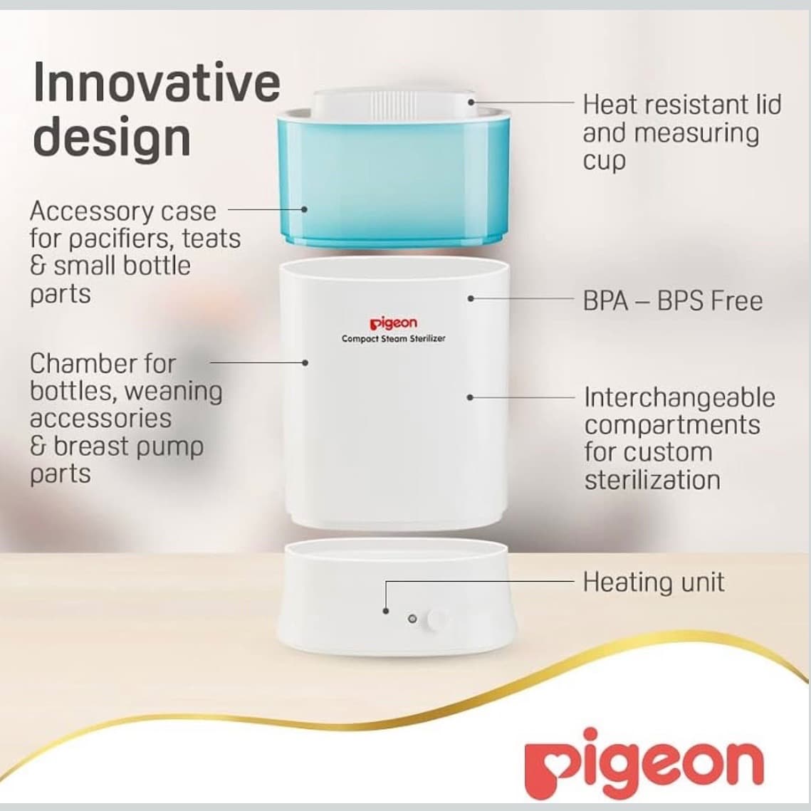 💨 Sterilizzatore a vapore compatto Pigeon - 2