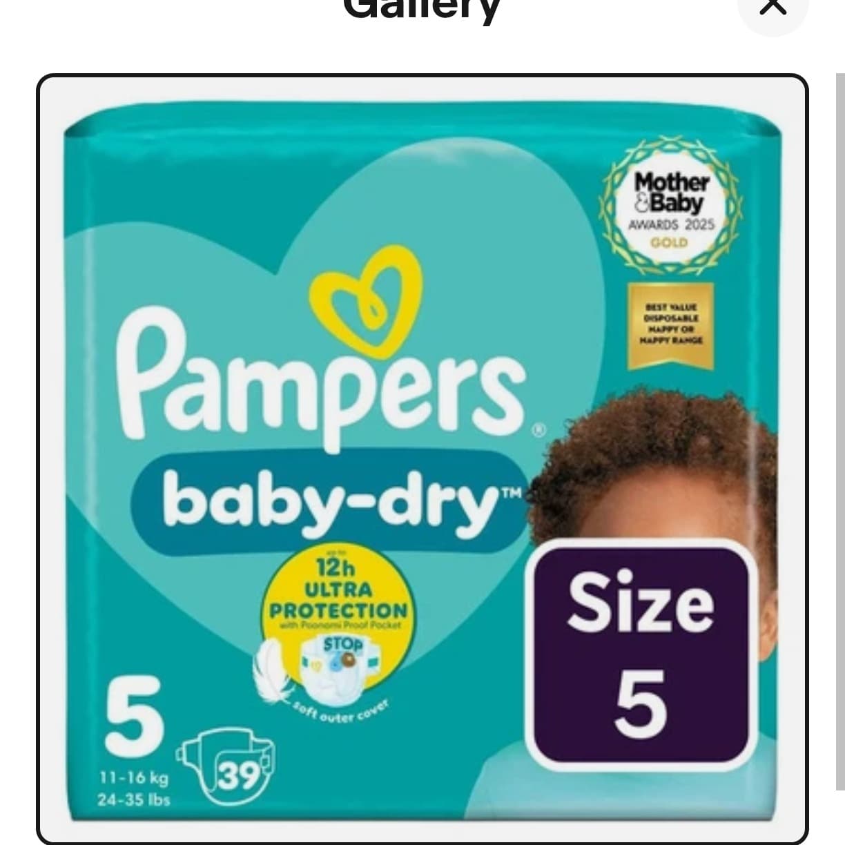 Pampers baby dry confezione grande di qualsiasi dimensione