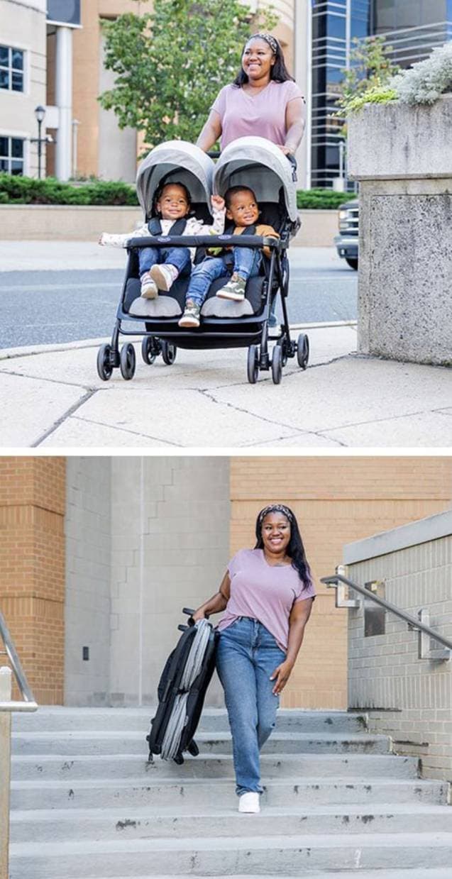 Graco duorider twin stroller steeple grey - 3