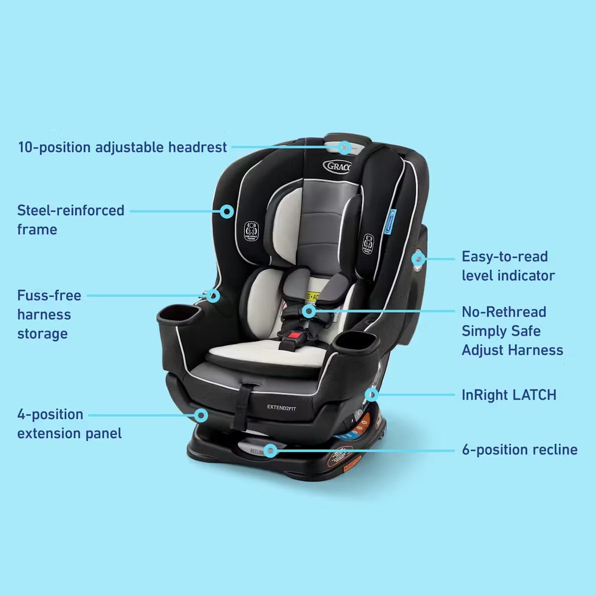 Extend2Fit® Convertible Car Seat - 3