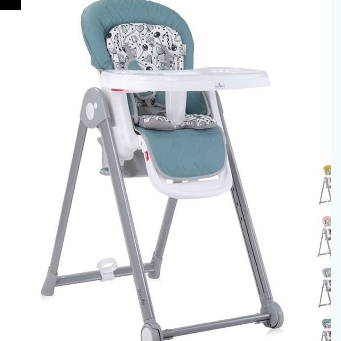 DINING CHAIR-HIGH CHAIR Lorelli® PARTY ARTIC BLUE LEATHER - 2