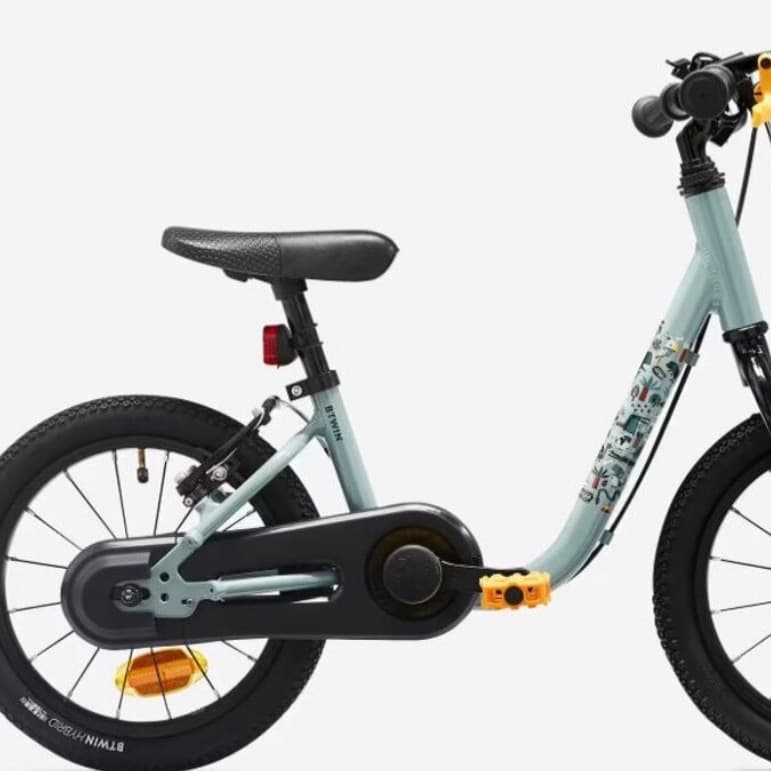 children’s bicycle with and without training wheels