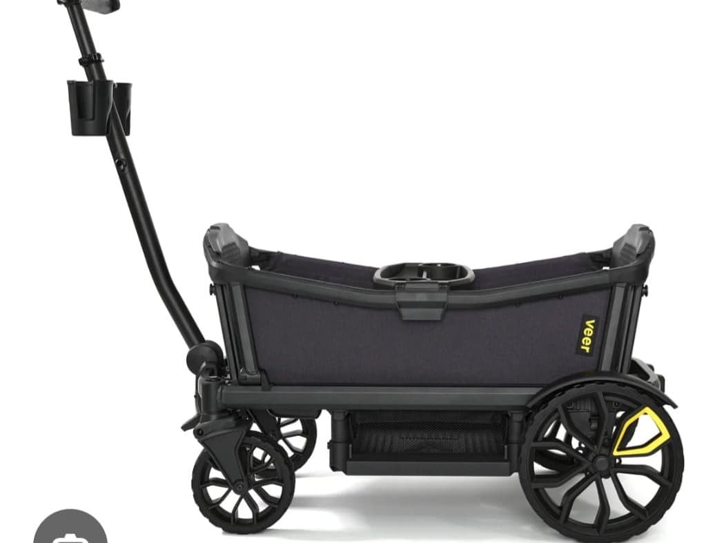 Chariot de poussette Veer Cruiser Premium avec panier de rangement pliable et auvent rétractable