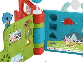 Fisher-Price® Sit-to-Stand Giant Activity Book è un giocattolo didattico elettronico 2 in 1 - 2