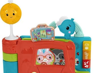 Fisher-Price® Sit-to-Stand Giant Activity Book è un giocattolo didattico elettronico 2 in 1 - 3
