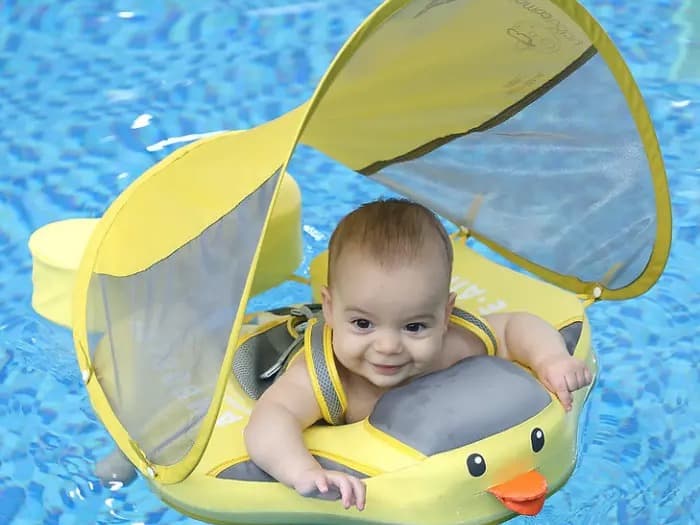 MamboBaby Baby Life Jacket 6-24 Months with Shade and 5-Point Belt - 3