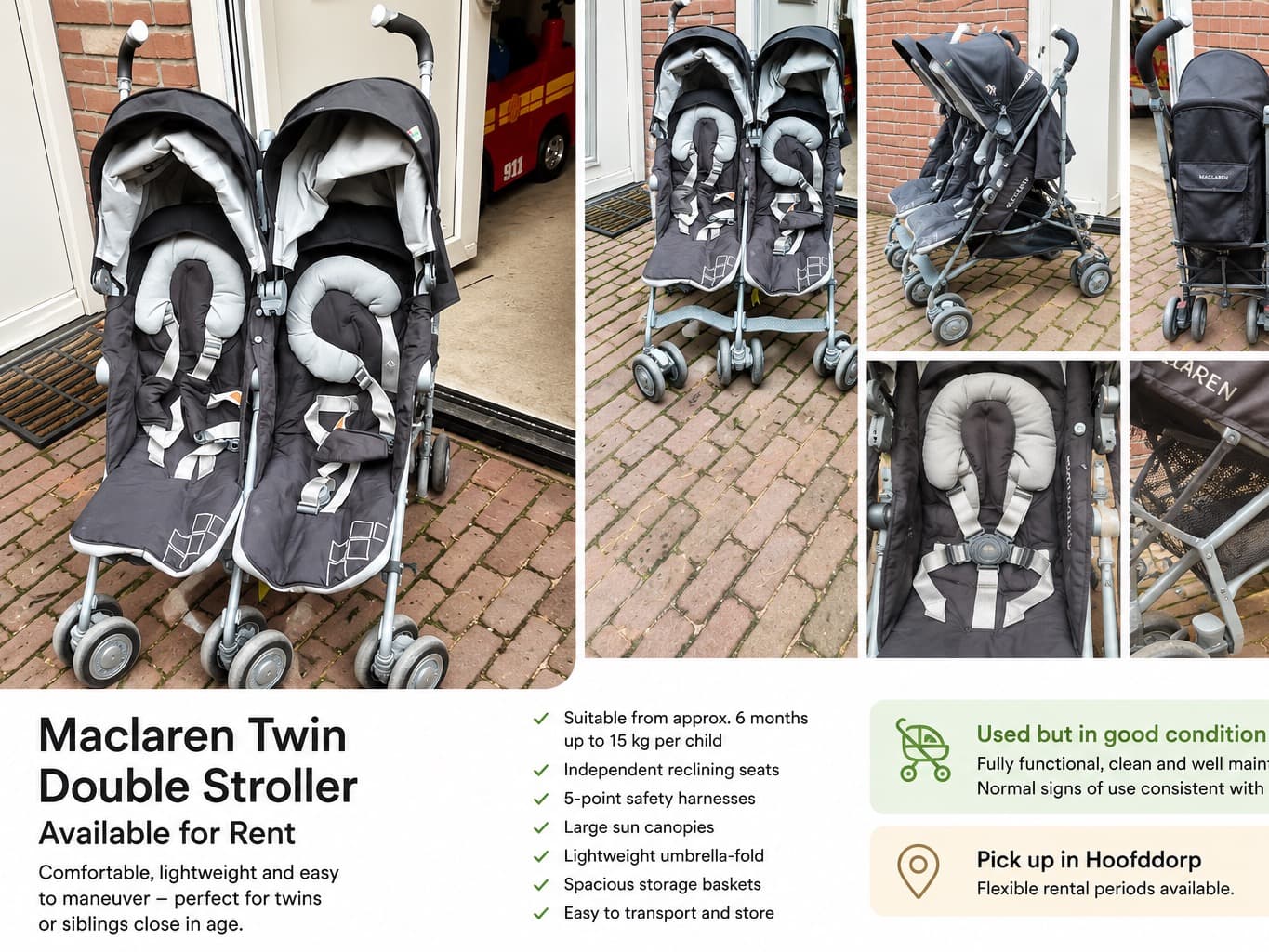 Maclaren Twin Double Stroller - 2