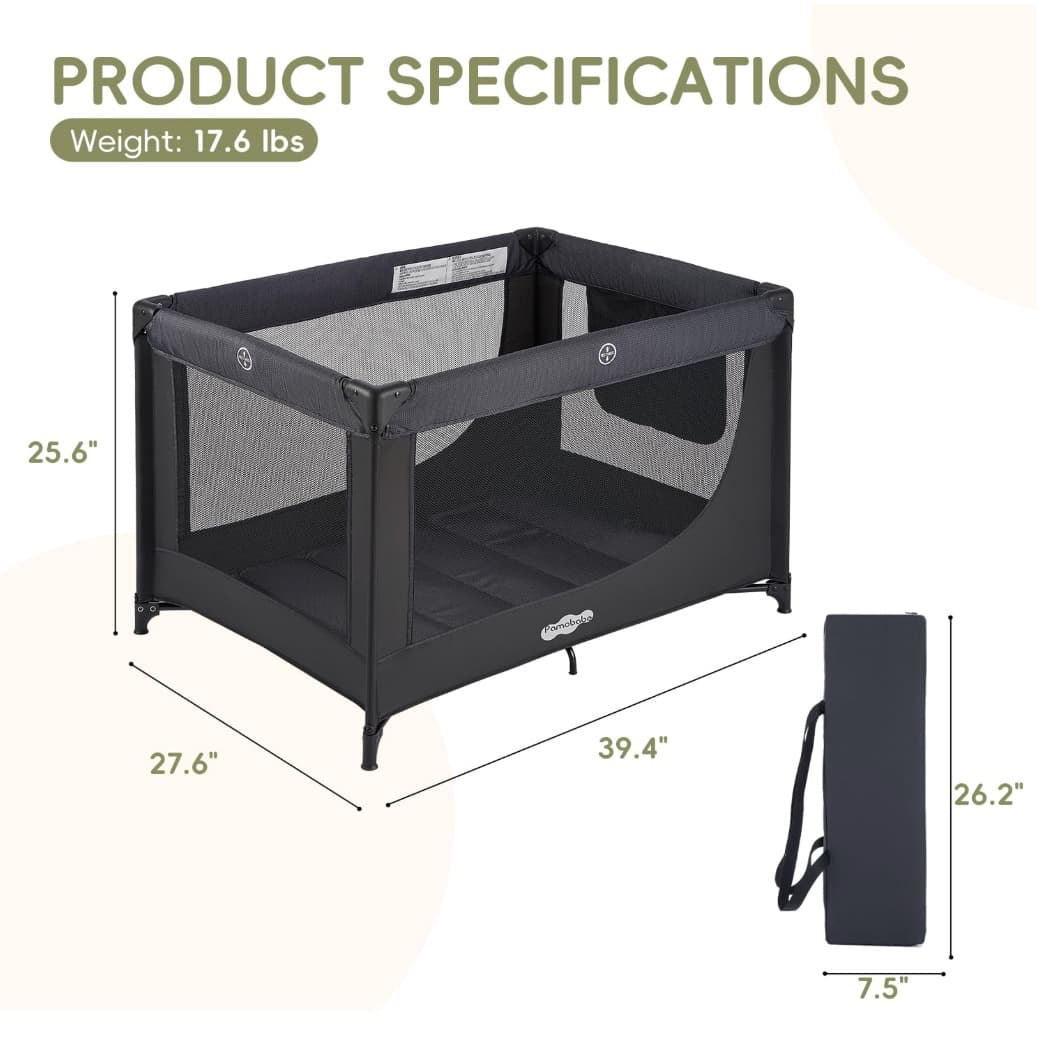 Cuna de viaje Pamo Babe Compact Pack & Play - 3