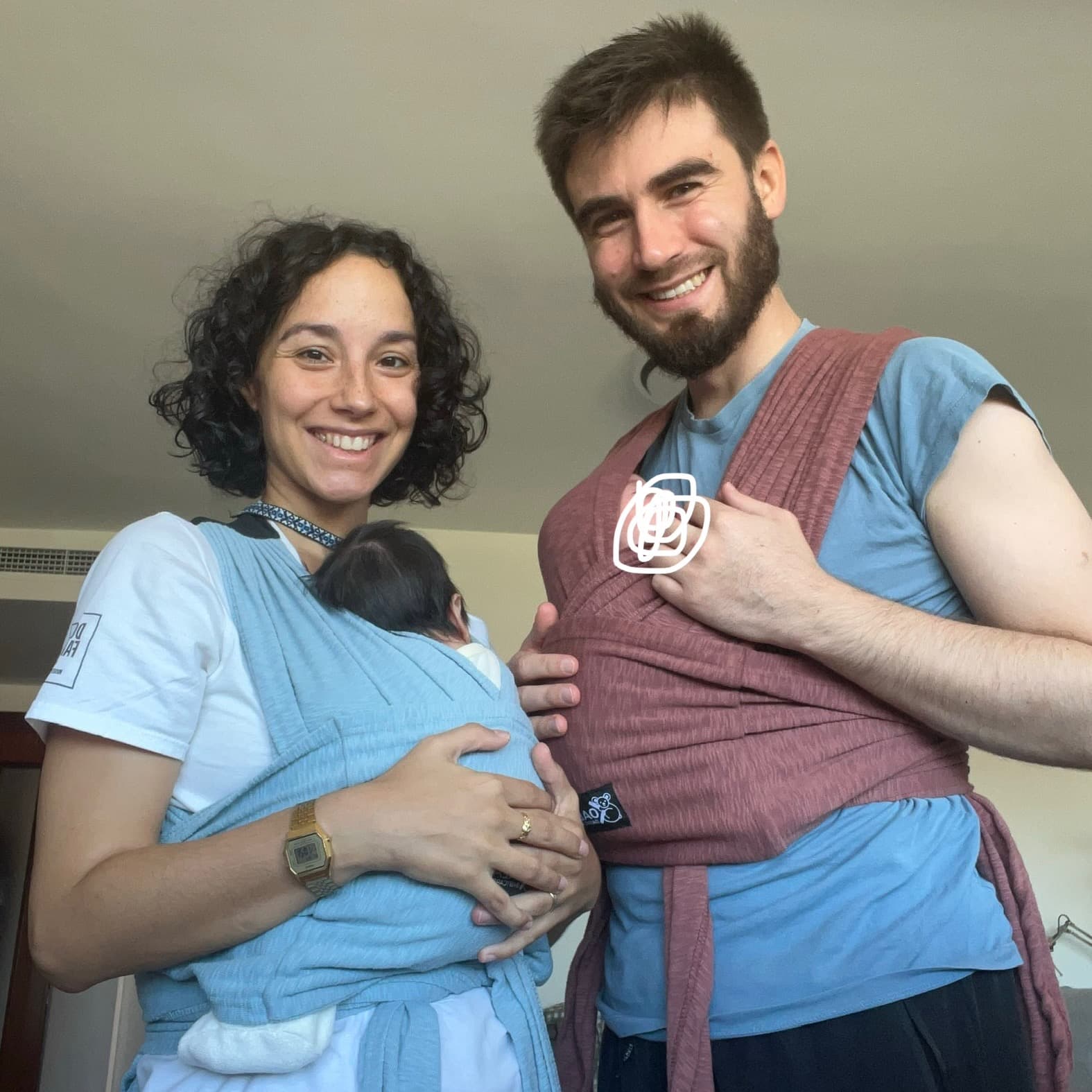 Porte-bébé avec écharpe élastique - 2