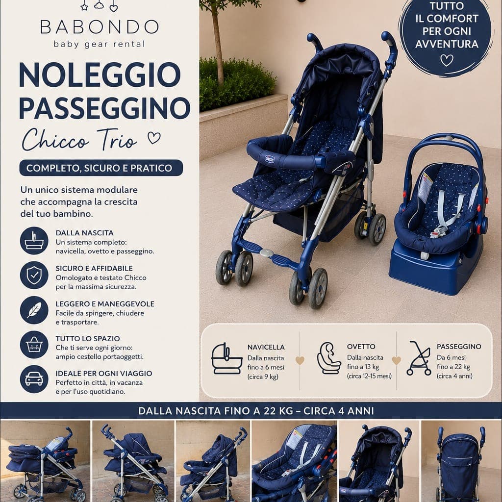 Cochecito Chicco+cuna +base para coche 💙