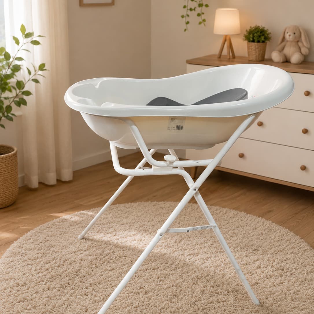 Bañera para bebés con soporte