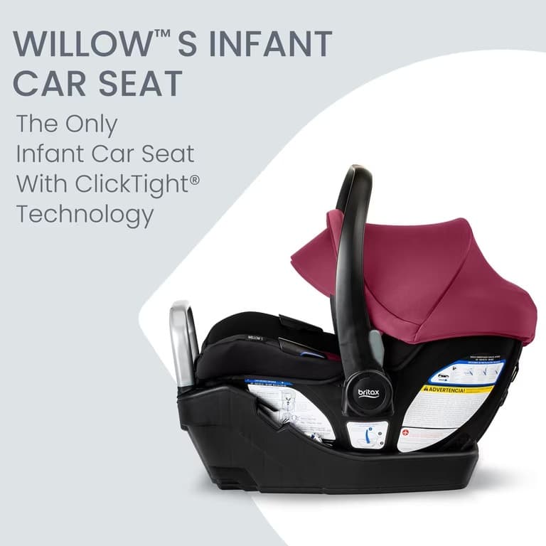 Seggiolino auto Britax Willow S per neonati con base alpina - Ruby Onyx - 2