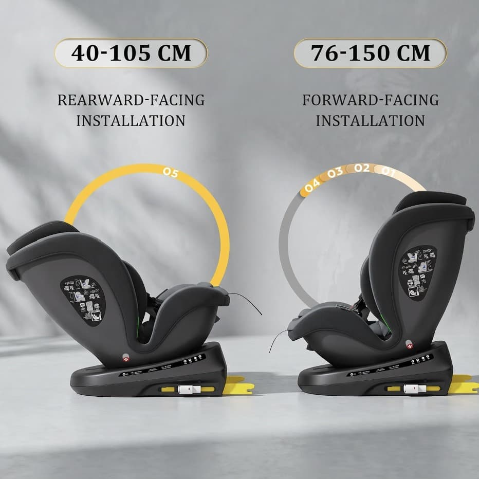 Reecle - Autositz mit ISOFIX - 40-150 cm, <36 kg - 3