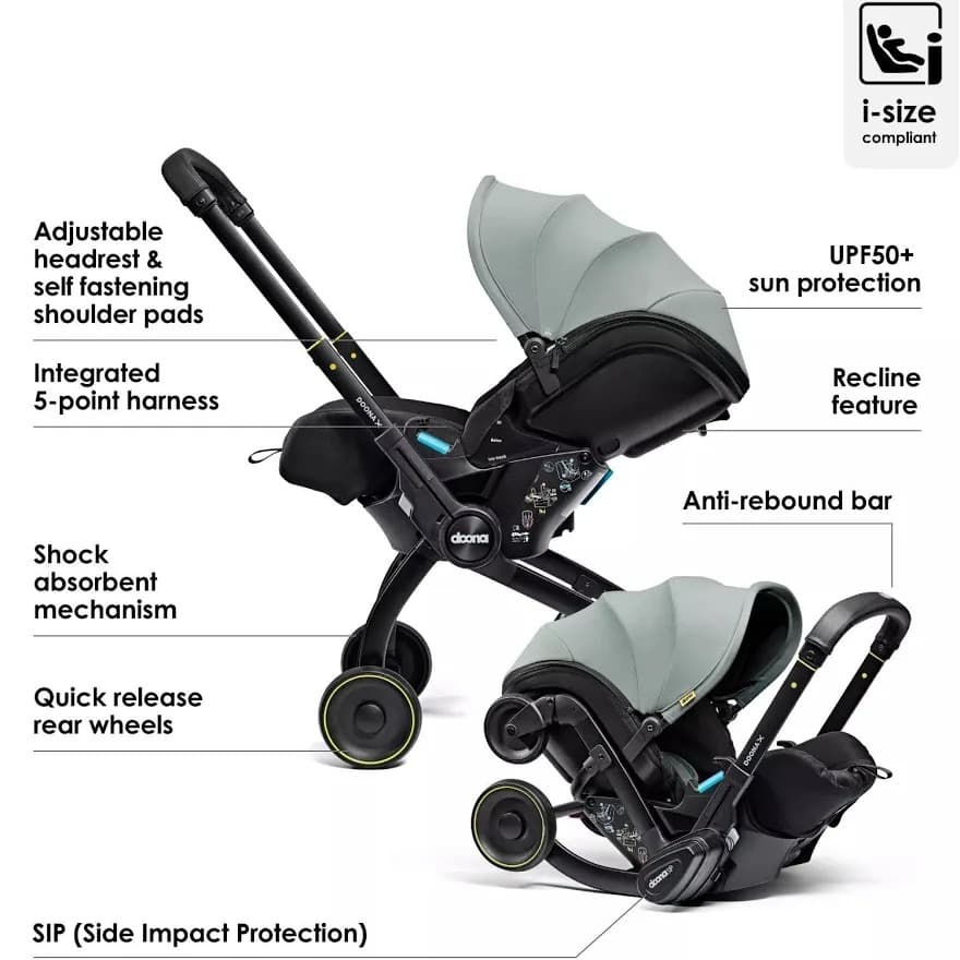 Doona X - Siège d'auto et poussette pour bébé en nitro noir - 4