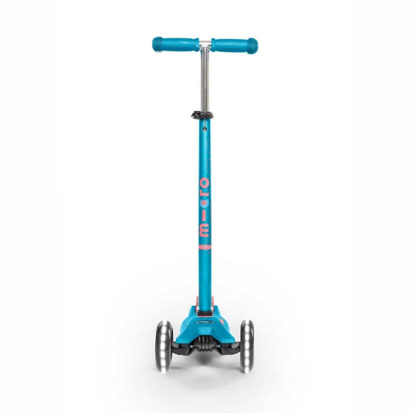 Trottinette LED Maxi Micro Deluxe + micro casque bleu taille moyenne (52 à 56 cm) - 5