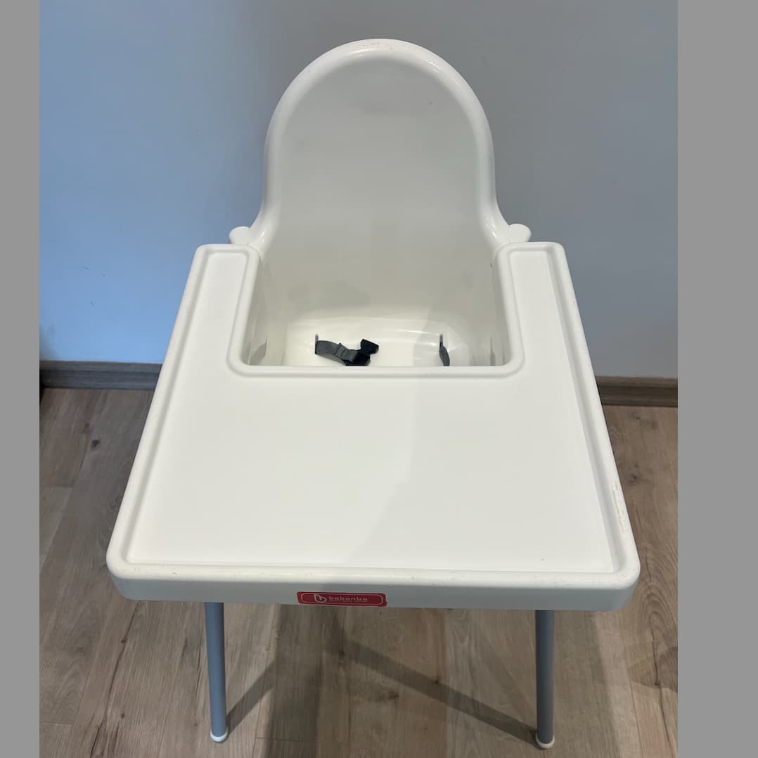ANTILOP Highchair with tray, white/white - 2