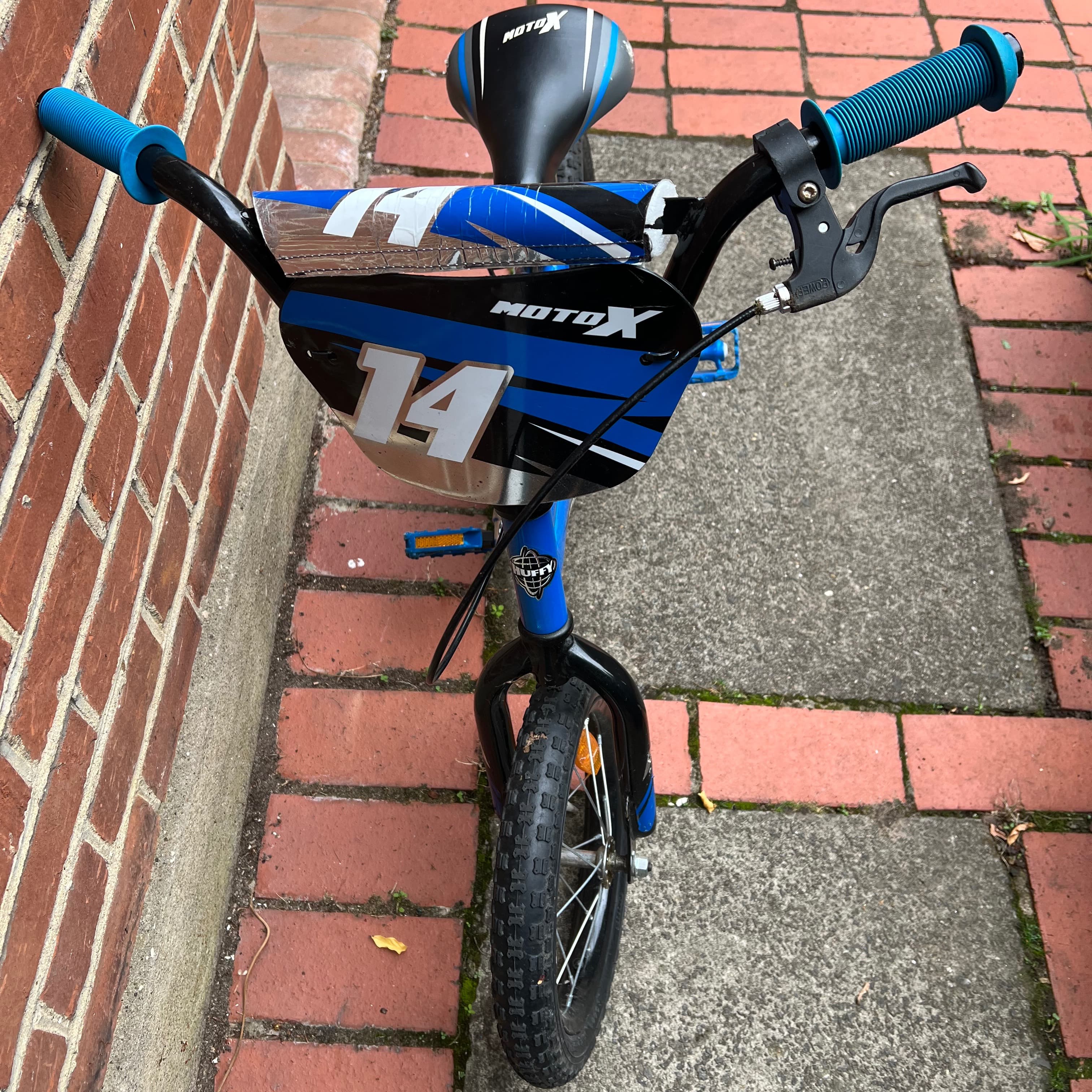 BICICLETTA DA RAGAZZO HUFFY MOTO X 14 POLLICI CON CASCO BLU/NERO, 2-6 ANNI - 2