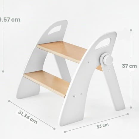 2-stufiger Kinderhocker aus Holz - 3