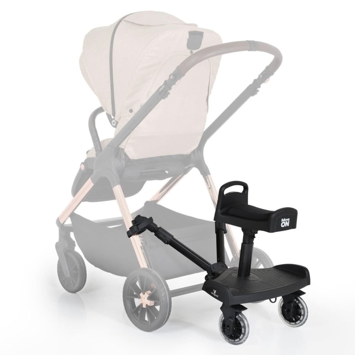 Trolley board,universal stroller platform with a seat - 2