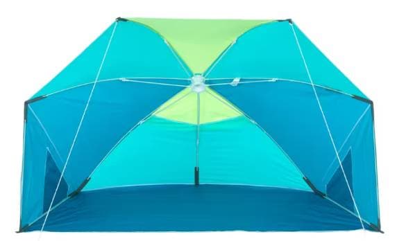 Iwiko 180 Blue Yellow UPF 50+ 3-Seater Refugio Beach Umbrella - 3