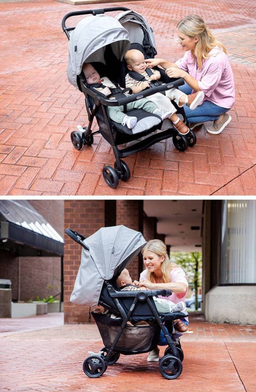 Graco duorider twin stroller steeple grey - 4