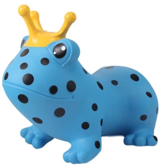 Jumpy şişme mavi kurbağa