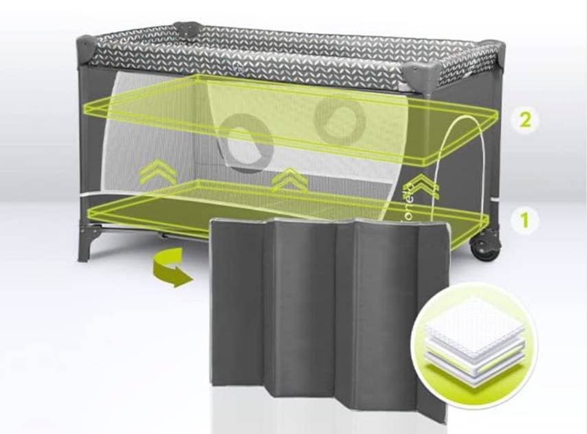 Lettino da viaggio 4 in 1 - fino a 15 kg (36 mesi) - 2