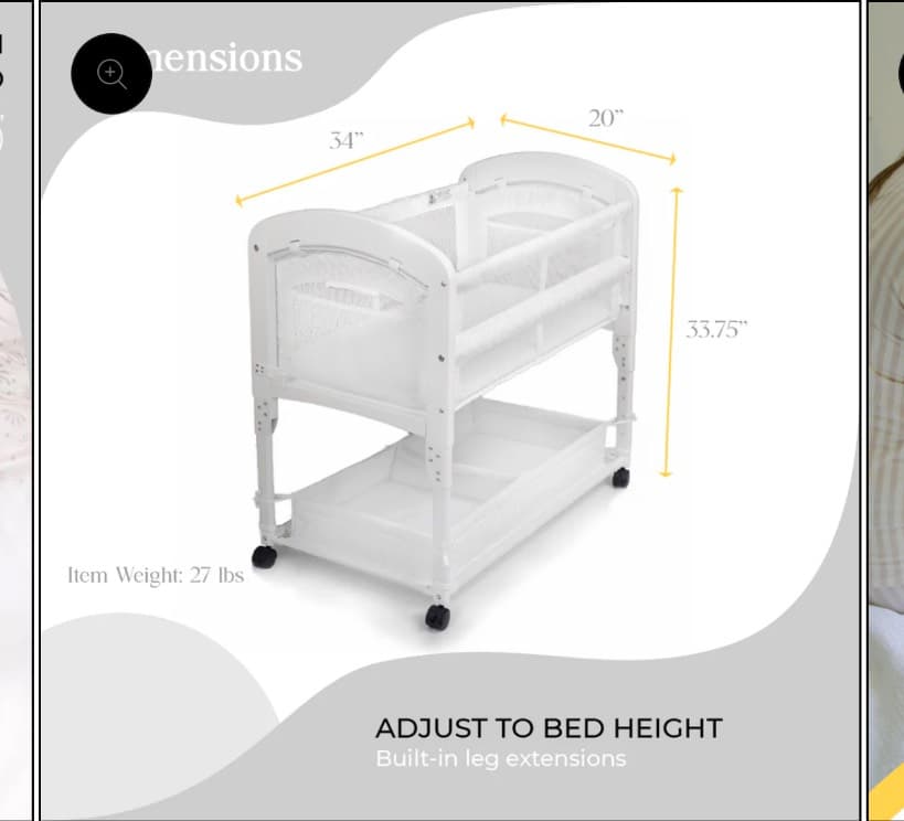 Arms Reach Cambria Co-sleeper Bassinet - 2