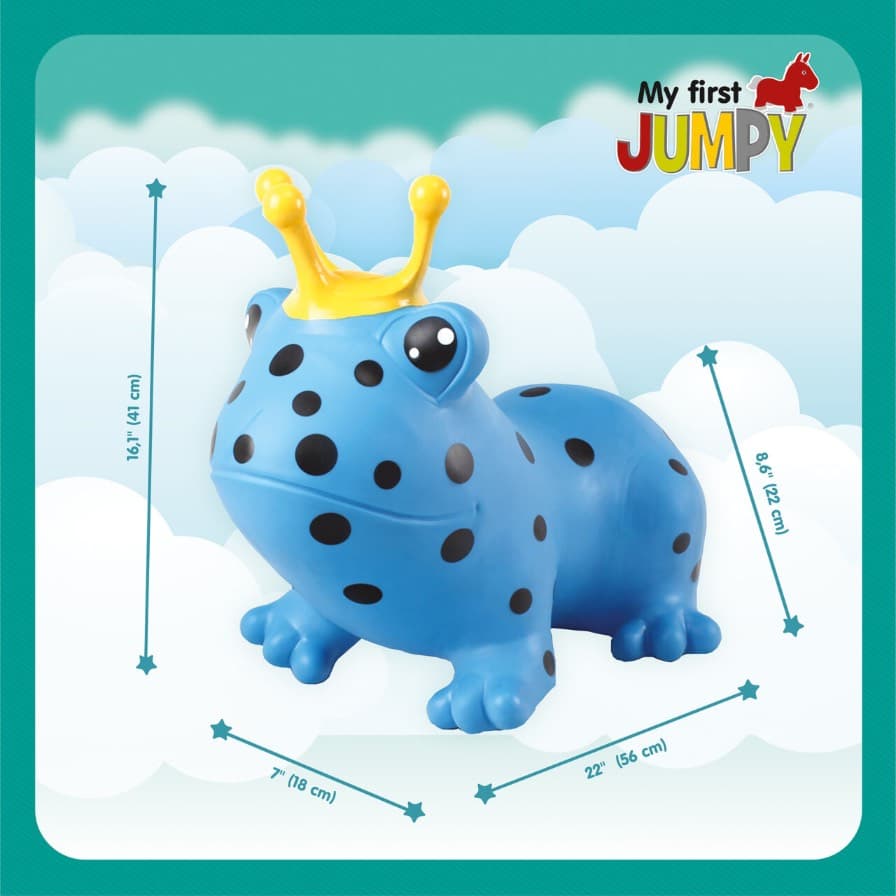 Jumpy Inflatable Blue Frog - 3